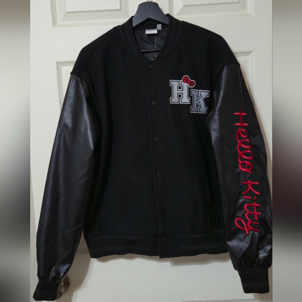 Aeropostale Hello Kitty Black Varsity Jacket